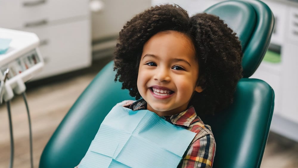 Dentist providing gentle dental care for a child